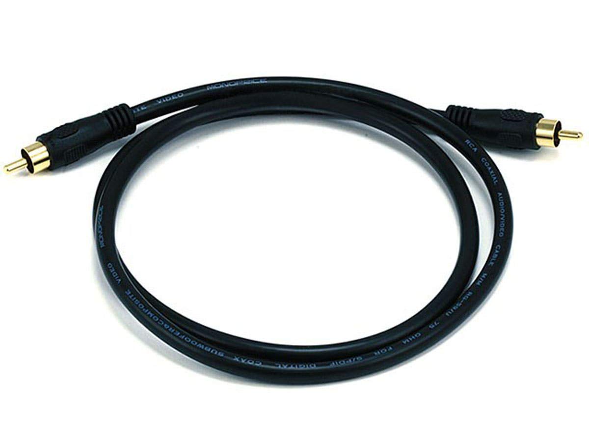 Monoprice 102743 75 Ohm Digital Coaxial RCA Cable Black