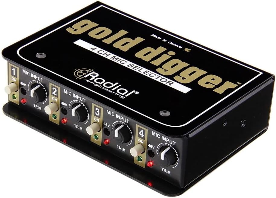 Radial Engineering R800 1440 Gold Digger 4-Channel Mic Selector