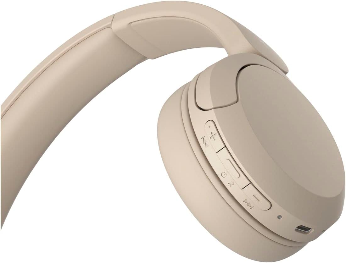 Sony WH-CH520 Wireless Headphones - Bluetooth, On-Ear, Beige