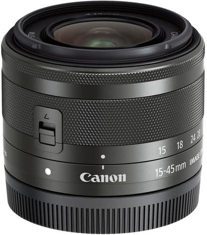 Canon 0572C002 EF-M 15-45mm STM Lens Kit (Renewed)
