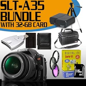 Sony Alpha SLT-A35 Digital SLR Camera - 18-55mm Lens Bundle