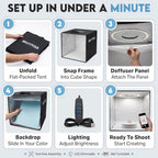 SHOTTIXA 16-Inch LED Photography Light Box Studio Kit