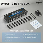 SKAEHP Isolated 10-Output Guitar Pedal Power Supply