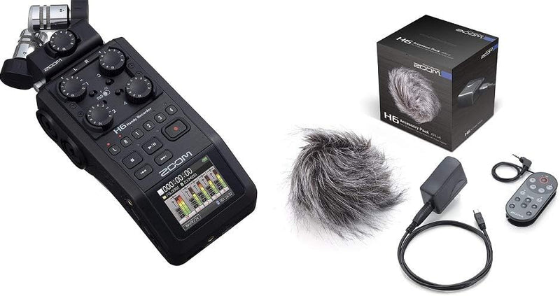 Zoom H6 All Black (2020) Portable 6-Track Recorder Bundle — main product image