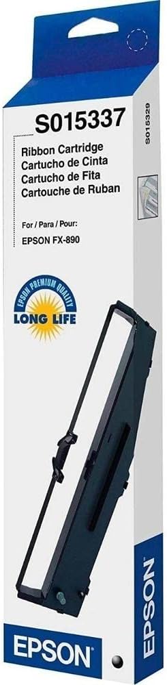 Epson S015337 Black Fabric Ribbon Cartridge LQ-590