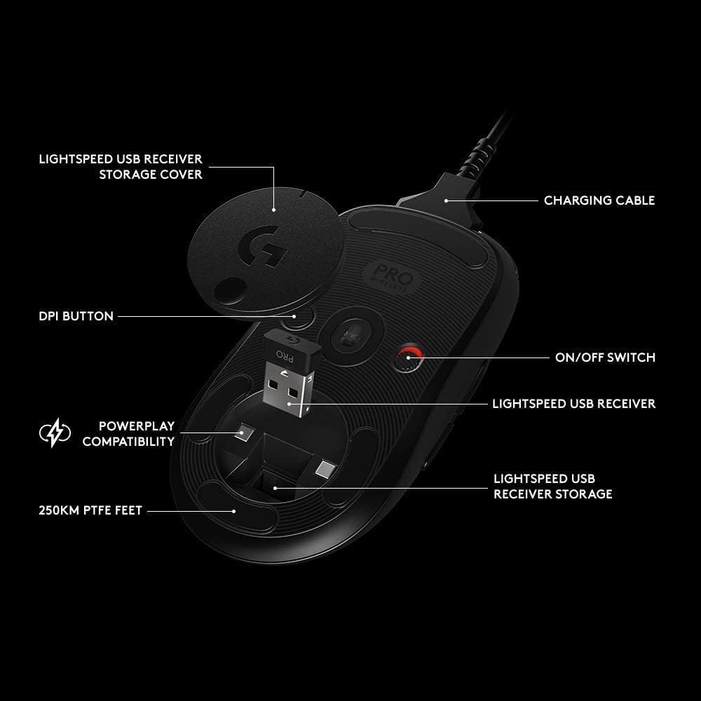 Logitech G Pro Wireless Gaming Mouse, HERO 25K, Renewed