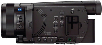 Sony FDRAX100/B 4K Camcorder - 3.5" LCD, Black