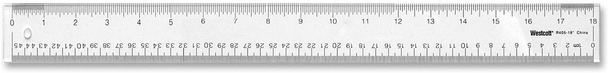 Westcott 10564 18-inch Acrylic Clear Ruler