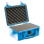 Pelican 1150 Camera Case with Foam (Silver & Blue) Combo