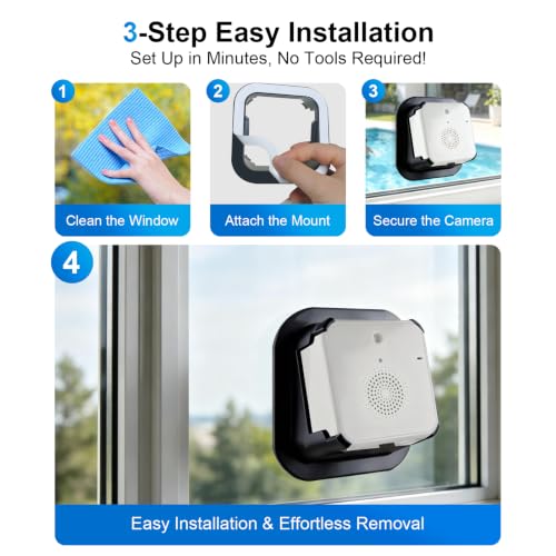 BestDay 2K Wireless Window Security Camera with 45-Day Battery — main product image