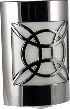 GE 11358 Auto Geometric Faux Nickel LED Night-Light — main product image