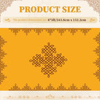 Fanfanwin Yellow Indian Pooja Backdrop, 8 x 5 ft Extralarge