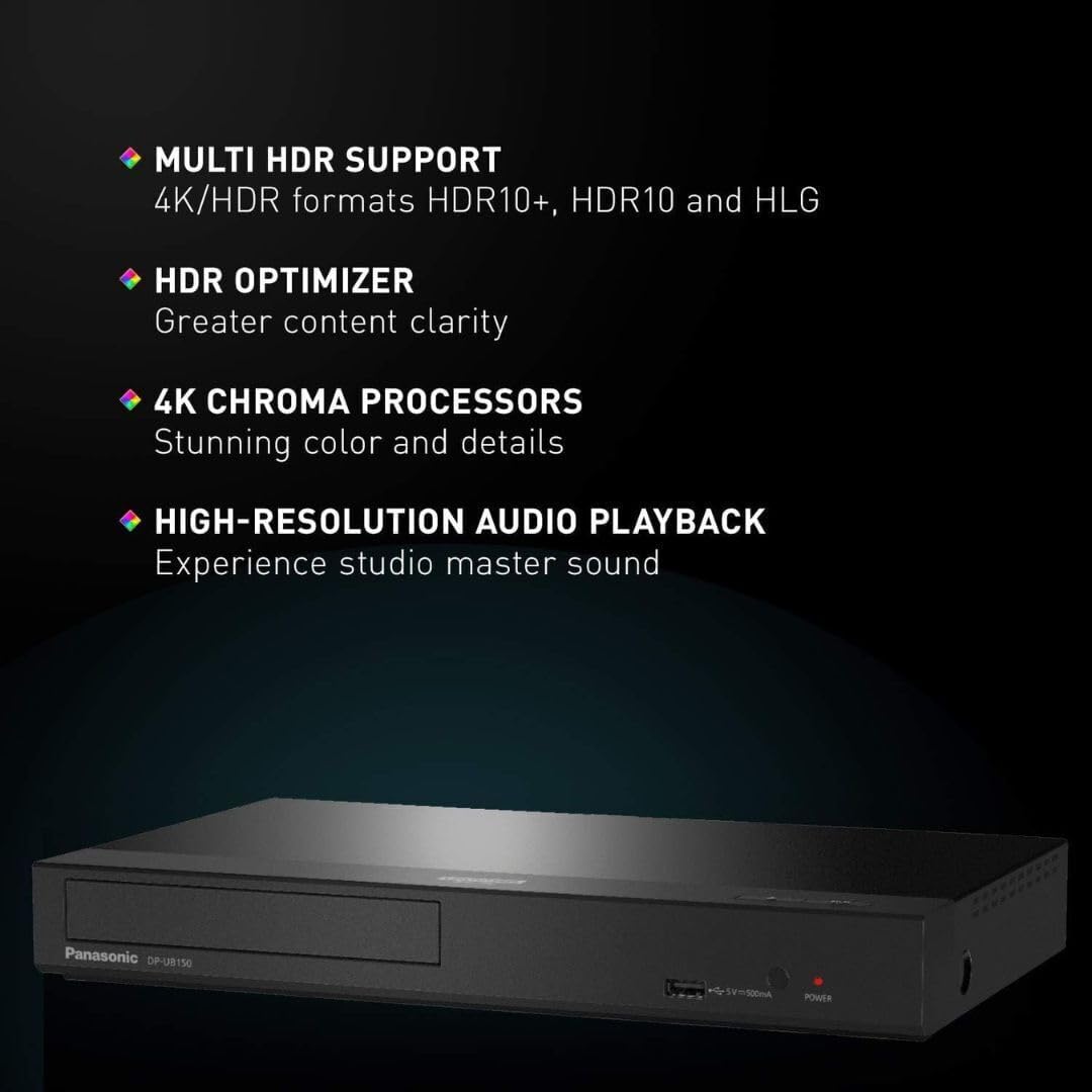 Panasonic DP-UB150 4K Blu-ray Player HDR10 Plus Renewed