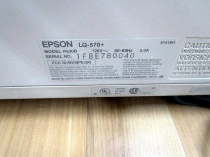 Epson LQ-570 Dot Matrix Printer - Super Fast, Super Sharp