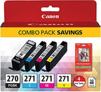 Canon CNM0373C005 PGI-270 CLI-271 Ink & Paper Pack