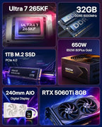 KOTIN Ultra 7 265KF RTX 5060 Ti Prebuilt Gaming Desktop