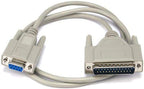 Monoprice 100461 DB9 Female to DB25 Male Serial Cable - 3ft