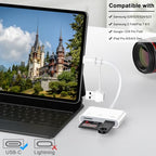 UorMe Dual-Port USB-C and USB-A SD Card Reader