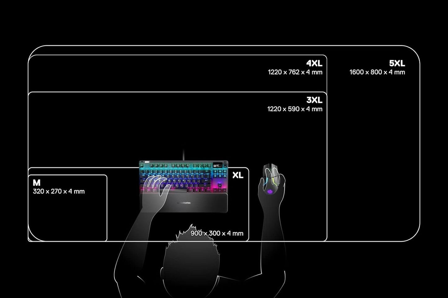 SteelSeries 63825 QcK Prism RGB Gaming Mouse Pad