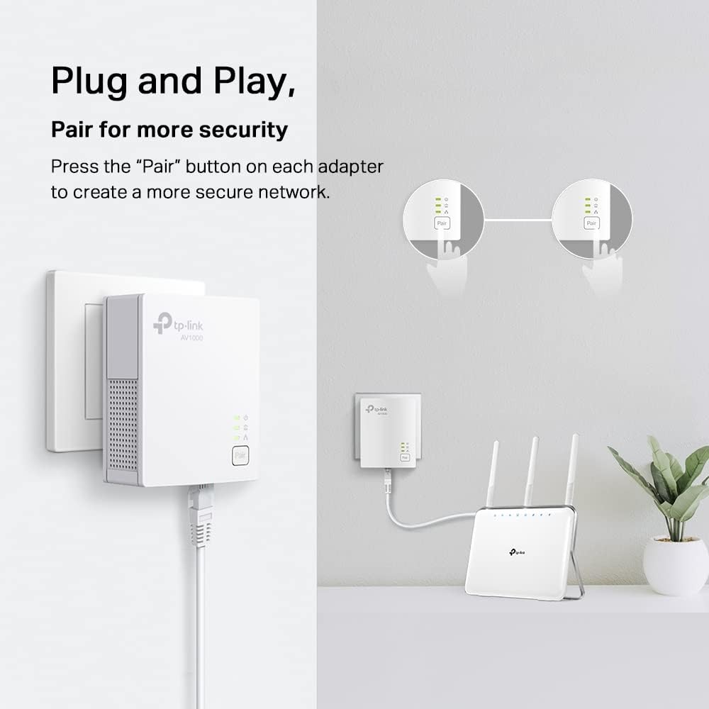 TP-Link TL-PA7017 KIT AV1000 Powerline Adapter Renewed