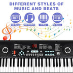 PWNLDY 61-Key Portable Digital Piano Keyboard for Beginners