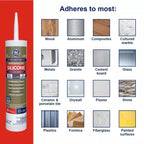 GE 2812565 Advanced Silicone Kitchen & Bathroom Caulk, White