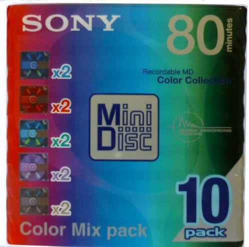 Sony 10MDW80CRX 80-Min MiniDisc 10-Pack Japan Made
