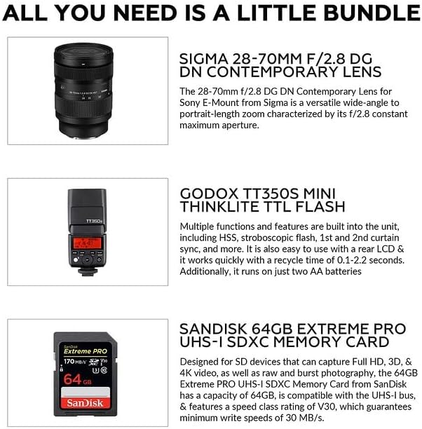 Sigma 28-70mm f/2.8 DG DN Contemporary Sony E Lens Kit