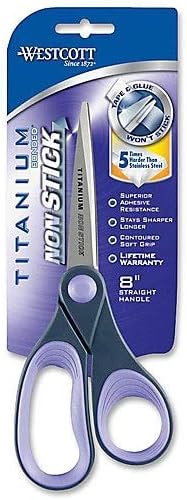 Westcott 14910 Titanium Bonded Non Stick Scissors 8-Inch