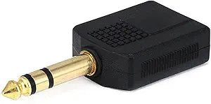 Monoprice 107221 6.35mm Stereo Plug to Dual Jack Adapter — main product image