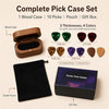 yinyess Wooden Guitar Pick Case with 10-Pick Assortment