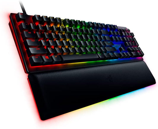 Razer Huntsman V2 - Linear Optical Gaming Keyboard, RGB, Wrist Rest