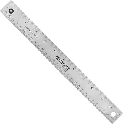 Westcott 10415 Stainless Steel Office Ruler 12-Inch