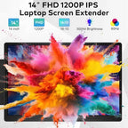 FQQ 14-Inch Triple-Screen Portable Laptop Monitor Extender