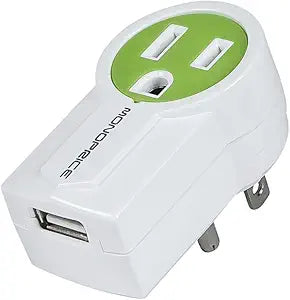 Monoprice 109916 Mini Outlet USB Charger - Retail — main product image