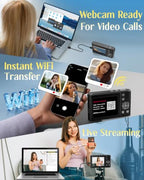 DUOCH 8K Vlogging Camera with Dual Screens and WiFi