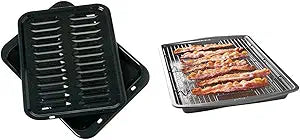 GE Broiler Pan Rack Non-Stick Oven Set