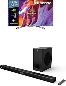Hisense H9 Quantum 65" 4K ULED Android TV + Soundbar & Subwoofer