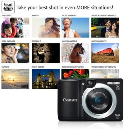 Canon 8115B001 PowerShot A1400 - 16MP, 5x Zoom Digital Camera