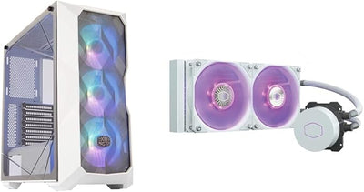 Cooler Master MasterLiquid ML240L RGB V2 White Edition AIO Cooler + TD500 Case