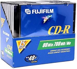 Fujifilm CD-R 80 Minute 700MB 15-Pack