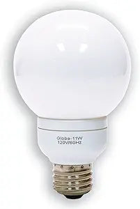 GE 47484 11W G25 Globe CFL Light Bulb — main product image