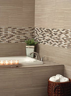 MSI Diamante Brick Blend Glass Stone Mosaic Tile Sample