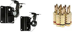 Monoprice 106839 Speaker Wall Mounts & Banana Plugs