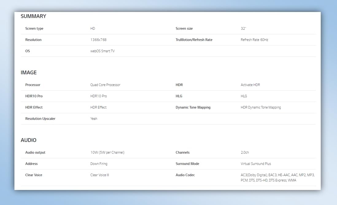 LG 32LM577BZUA 32-Inch HD Smart LED TV (Renewed)