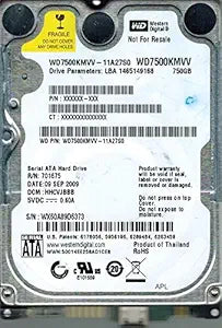 Western Digital WD7500KMVV-11A27S0 750GB 2.5" HDD