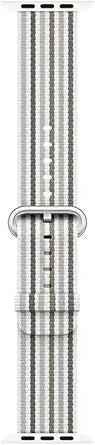 Apple Watch 42mm Gray Stripe Woven Nylon Band