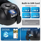 GLEEMALL 4G LTE Solar Cellular Security Camera (2-Pack)