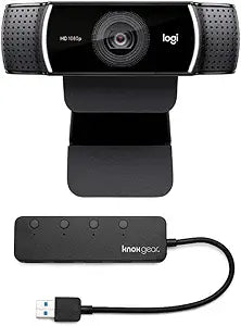 Logitech C922 Pro Stream Webcam 1080p 60fps Streaming Bundle