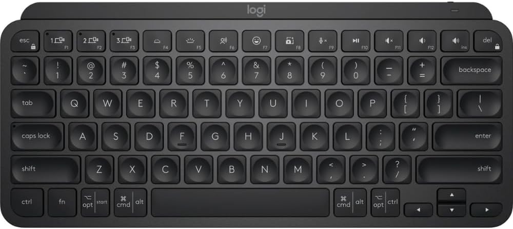 Logitech 920-010475 MX Keys Mini Black Wireless Keyboard Renewed